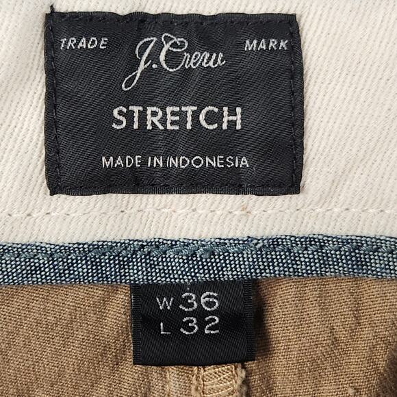 J. Crew Stretch Chino Pants Men’s 36x32 Tan Pockets 99% Cotton EUC - Picture 3 of 16